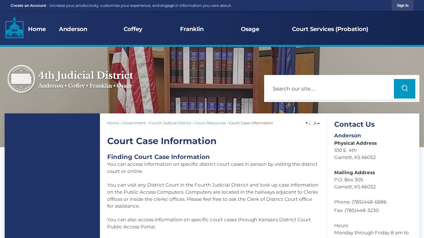 Court Case Information | Franklin County, KS - Official ...