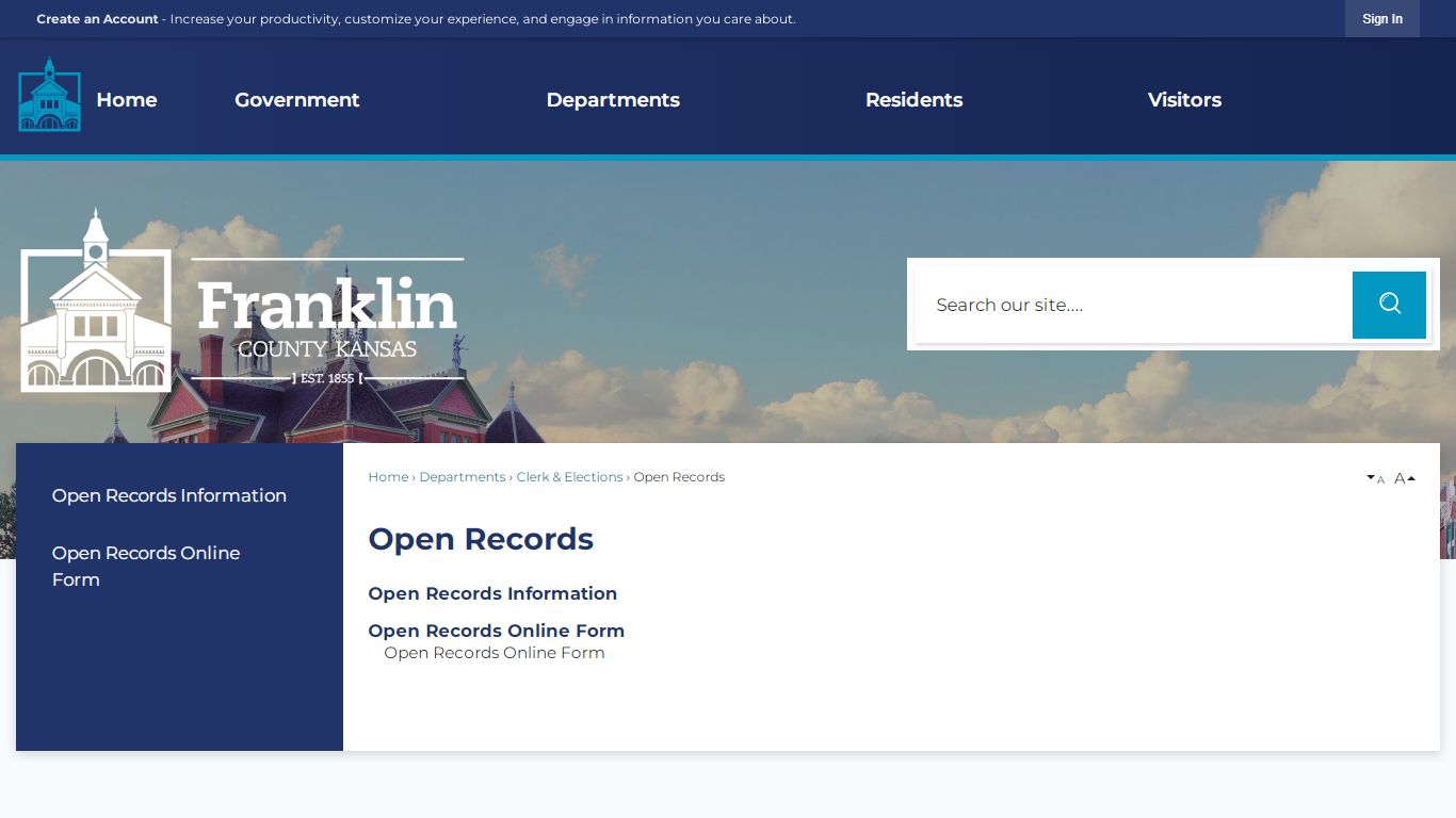 Open Records | Franklin County, KS - Official Website